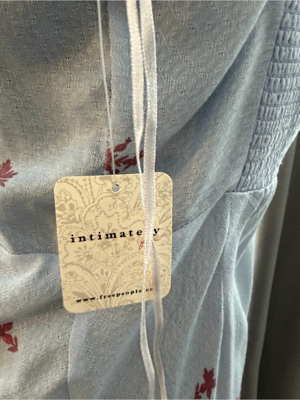 Free People Intimately light blue Maxi Dress with Pink Floral Print - Picture 5 of 10